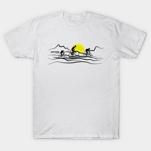 Just Ride Adventure cycle T-Shirt by LakarDesign